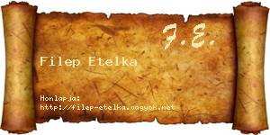 Filep Etelka névjegykártya