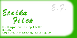 etelka filep business card